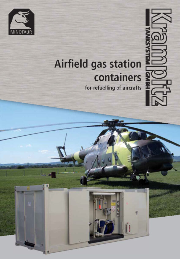 Airfield gas station container